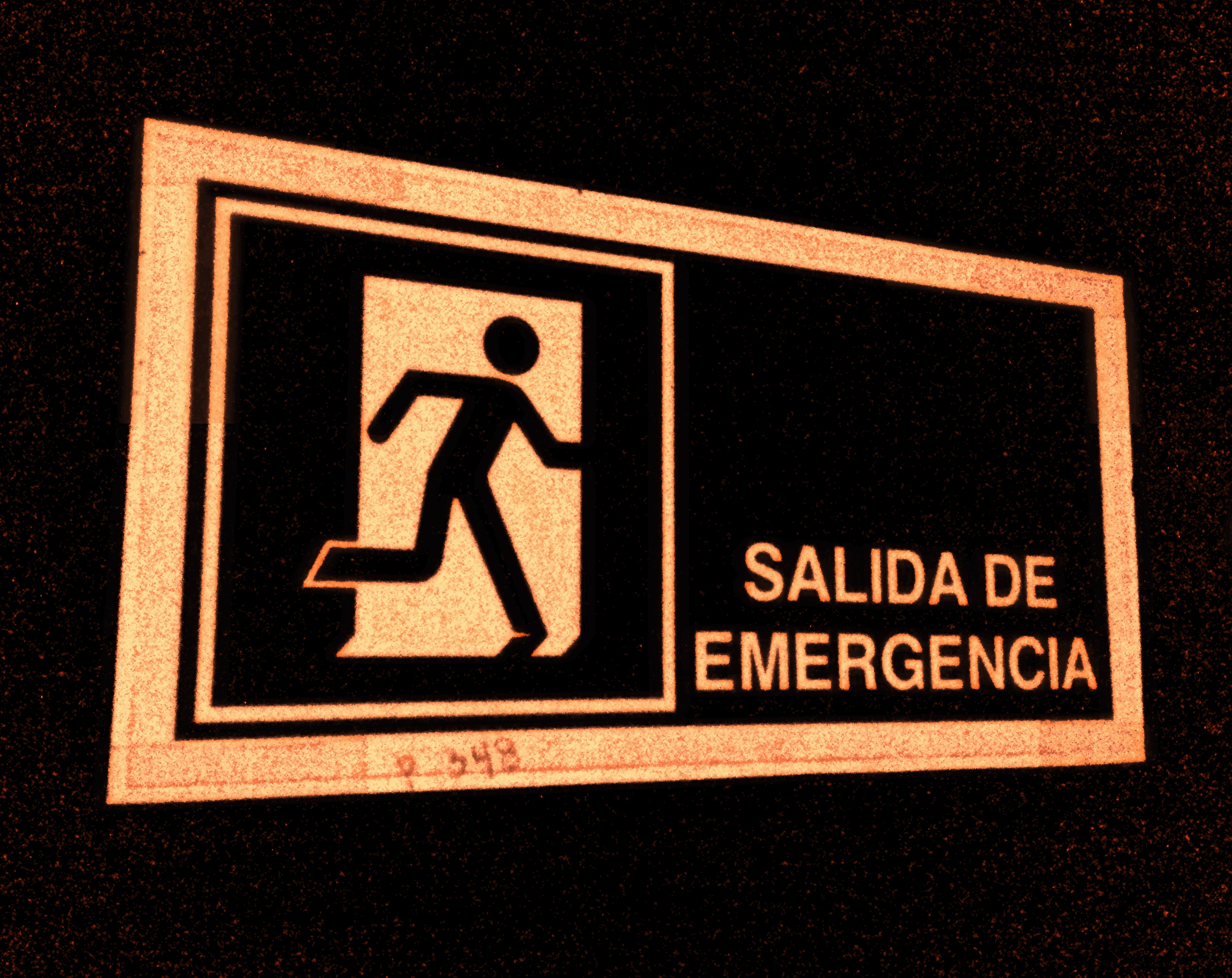 LUCES DE EMERGENCIA” Señalética Celtex 3mm Fotoluminiscente 20x30cm – Felix  Articulos de Oficina